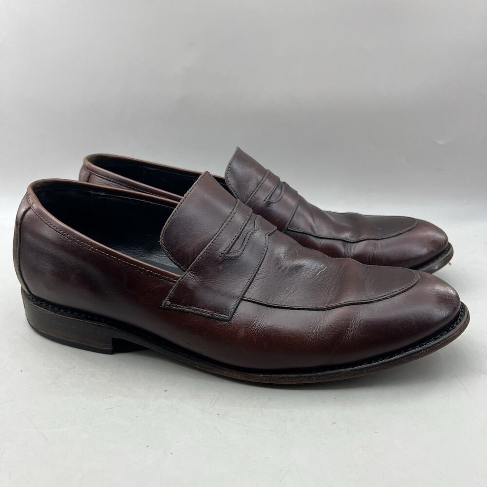 Thursday Boot Co Lincoln Penny Loafers Men Size 11.5 Red Brown Slip On Low Shoes